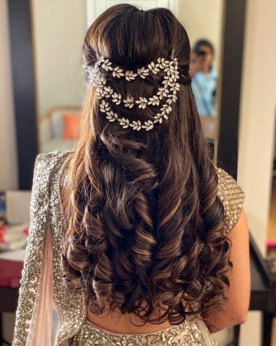 100 most stunning-indian brides that-set-indian wedding-trends with curly hairstyles